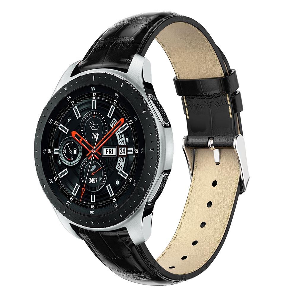 Samsung Galaxy Watch 46mm Croco Leather Band Black