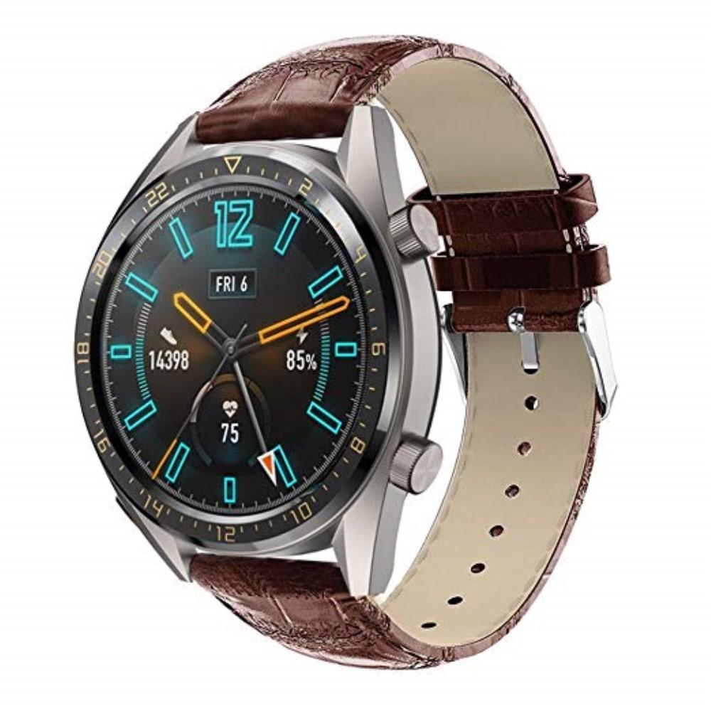 Huawei Watch GT/GT 2 46mm/GT 2e Croco Leather Band Brown