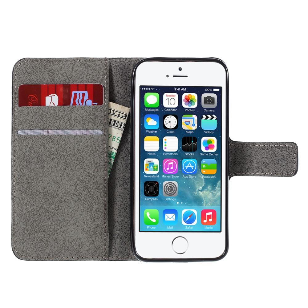 iPhone 5/5S/SE Leather Wallet Black