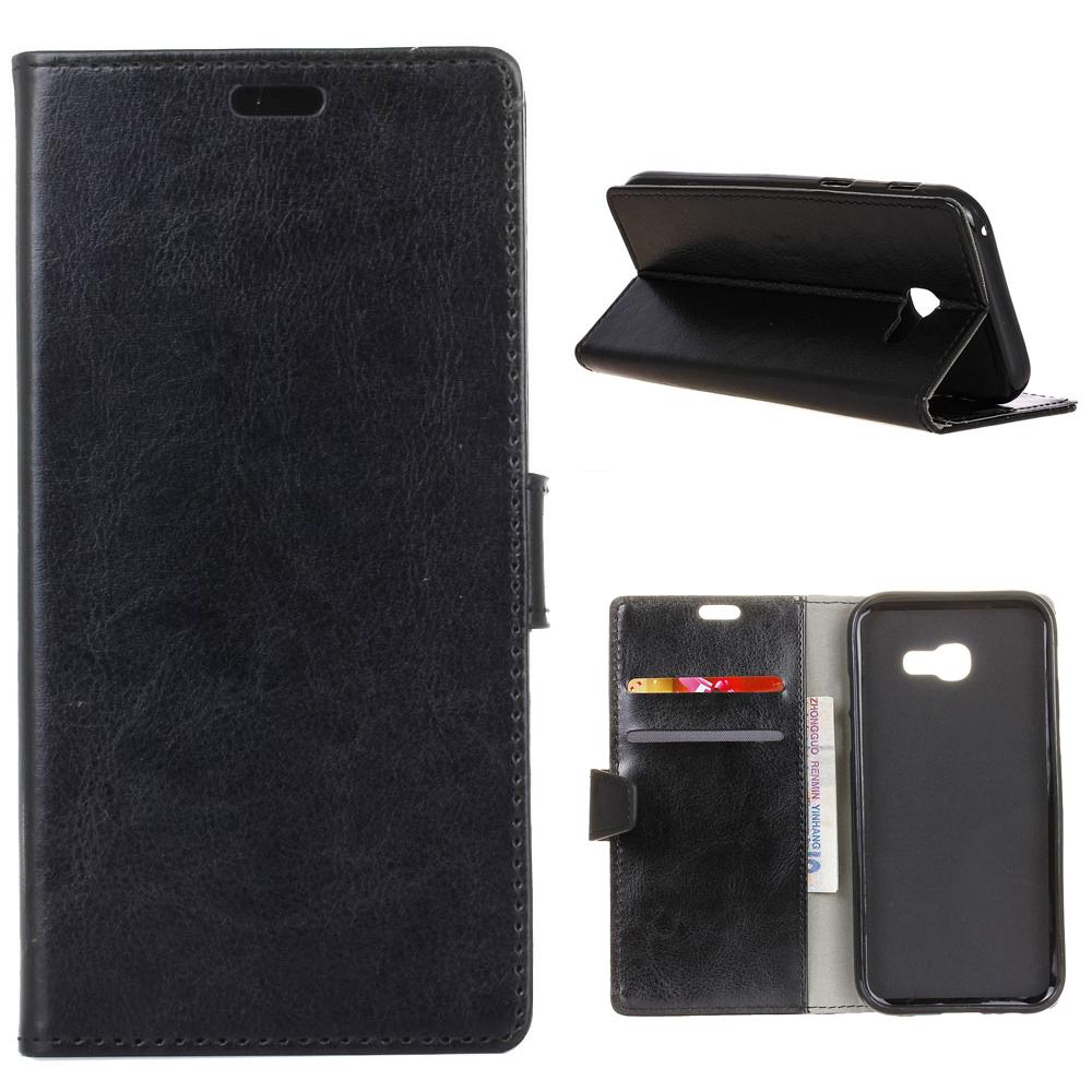 Samsung Galaxy Xcover 4/4s Leather Wallet Black