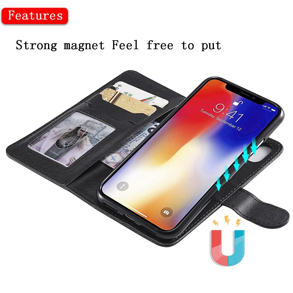 iPhone X/XS Magnetic Book Cover Black