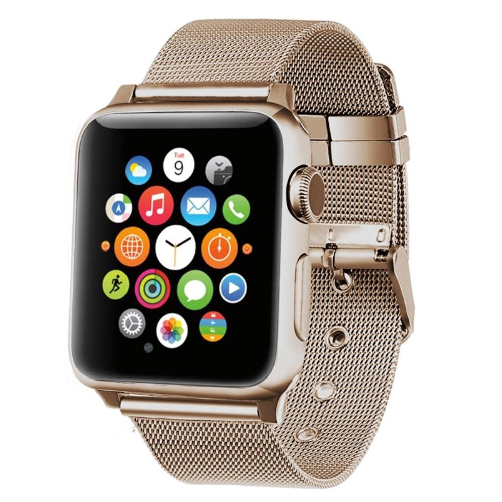 Apple Watch 45mm Series 8 Mesh Bracelet Champagne Gold