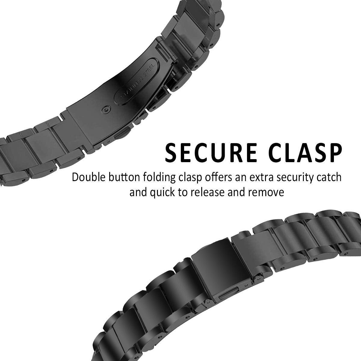 Fitbit Inspire/Inspire 2 Metal Band Black