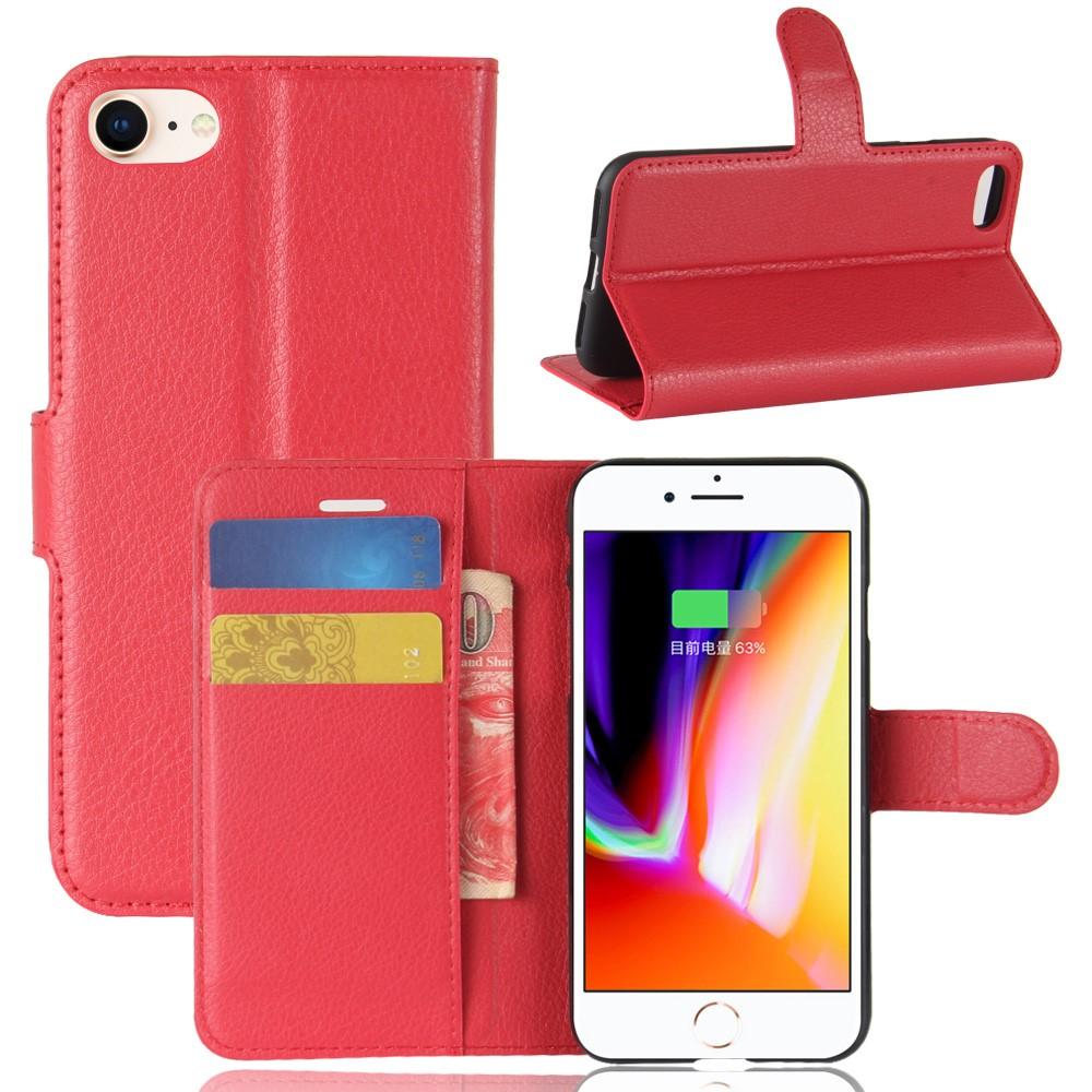 iPhone 8 Wallet Book Cover Red