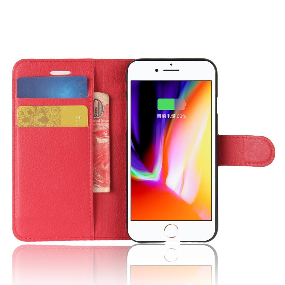 iPhone 8 Wallet Book Cover Red