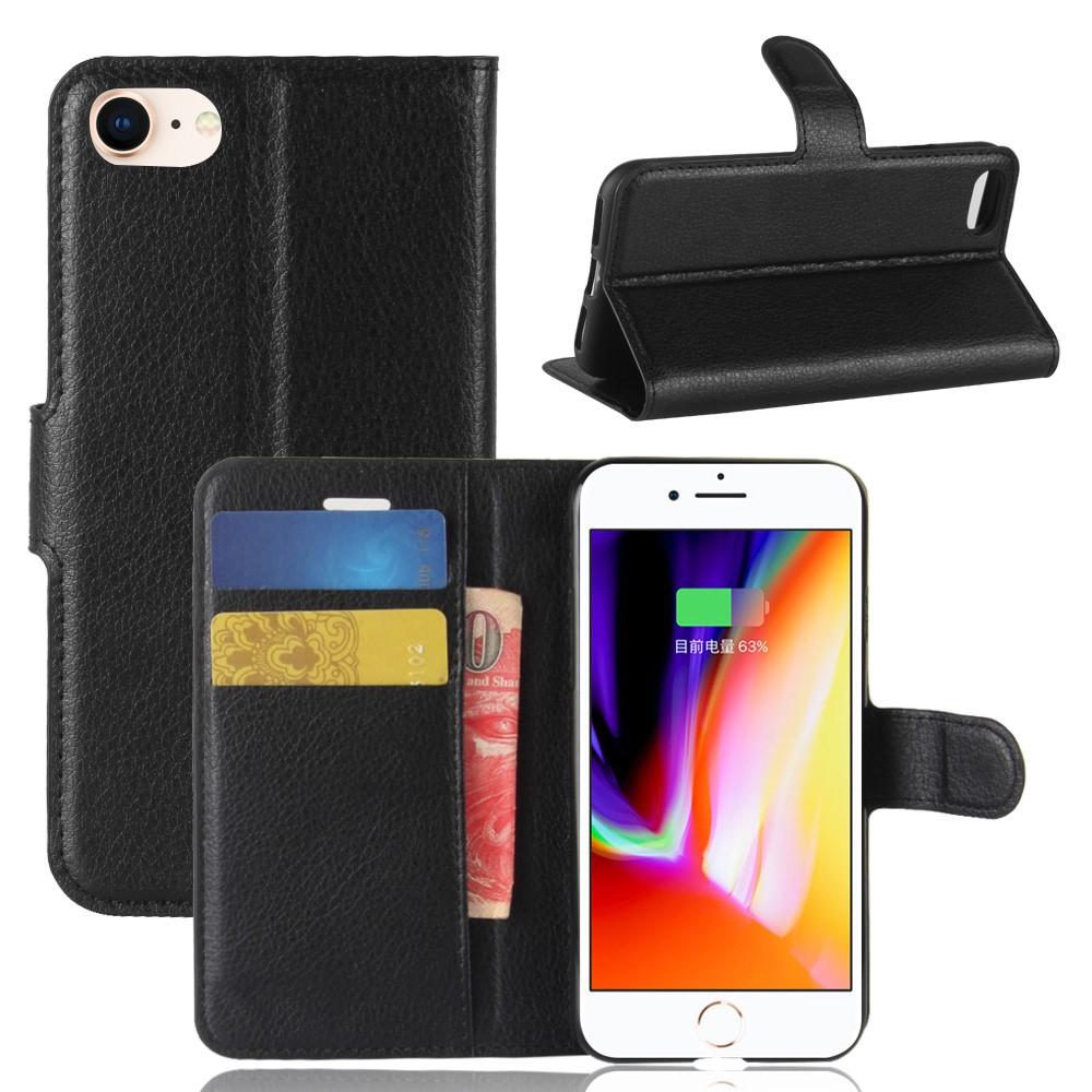 iPhone 7/8/SE Wallet Book Cover Black