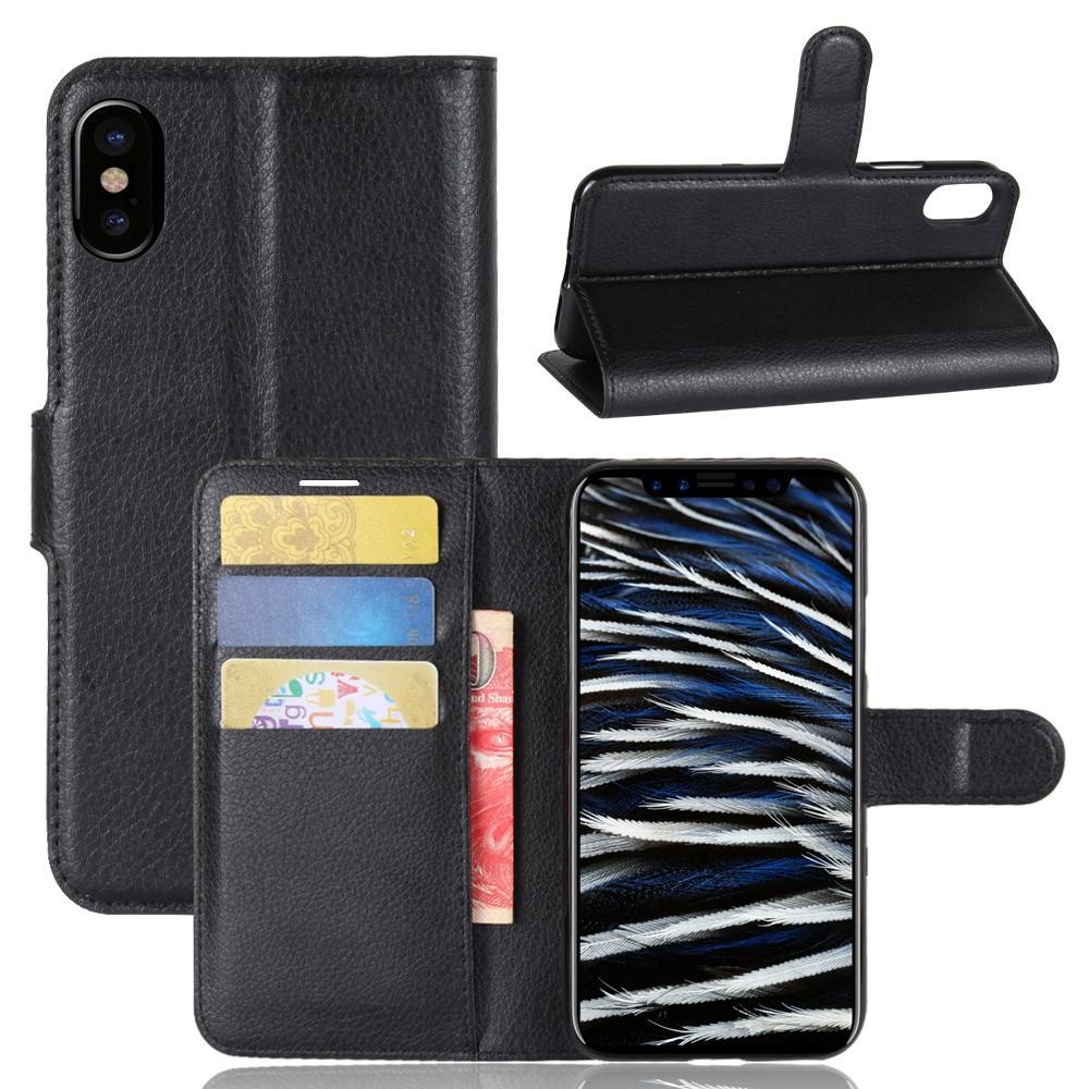 iPhone X/XS Wallet Book Cover Black