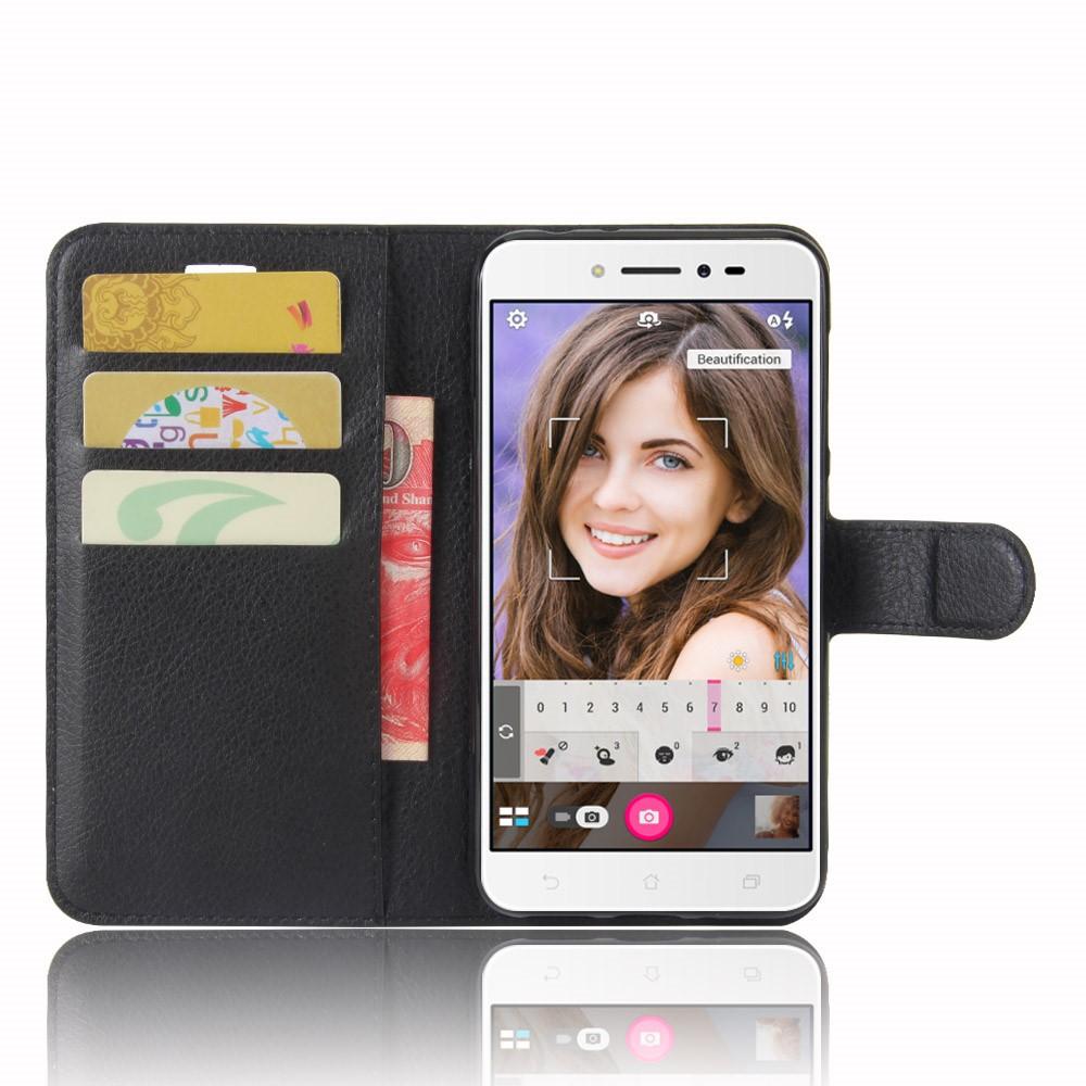 Asus ZenFone Live Wallet Book Cover Black