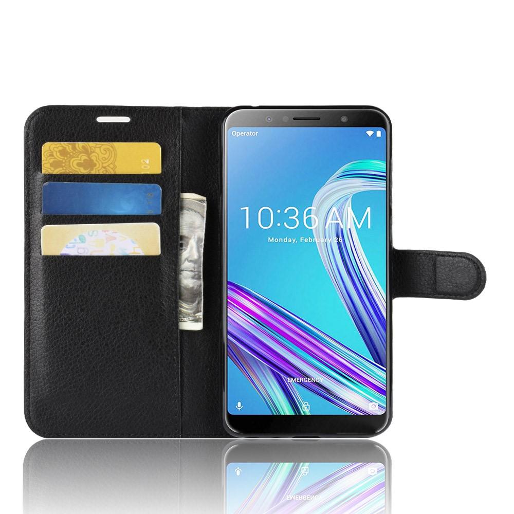 Asus ZenFone Max Pro M1 Wallet Book Cover Black