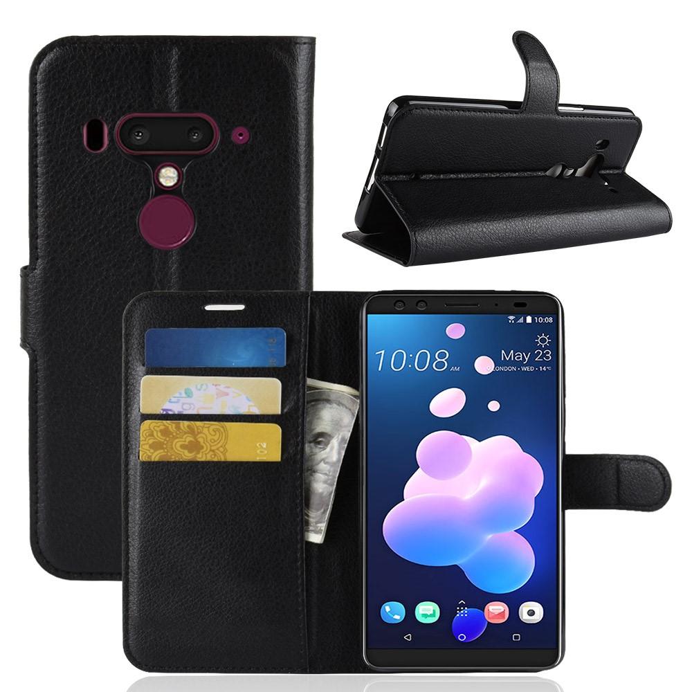 HTC U12+ Wallet Book Cover Black