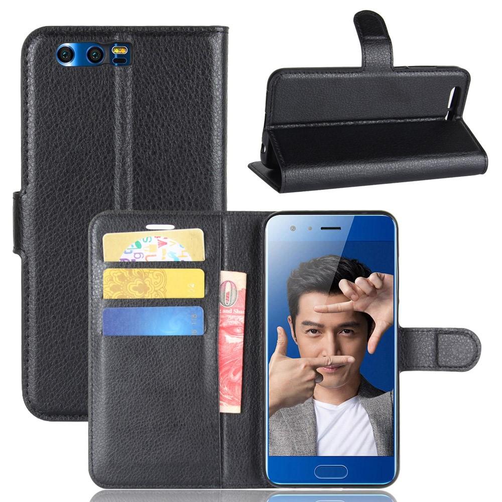 Huawei Honor 9 Wallet Book Cover Black