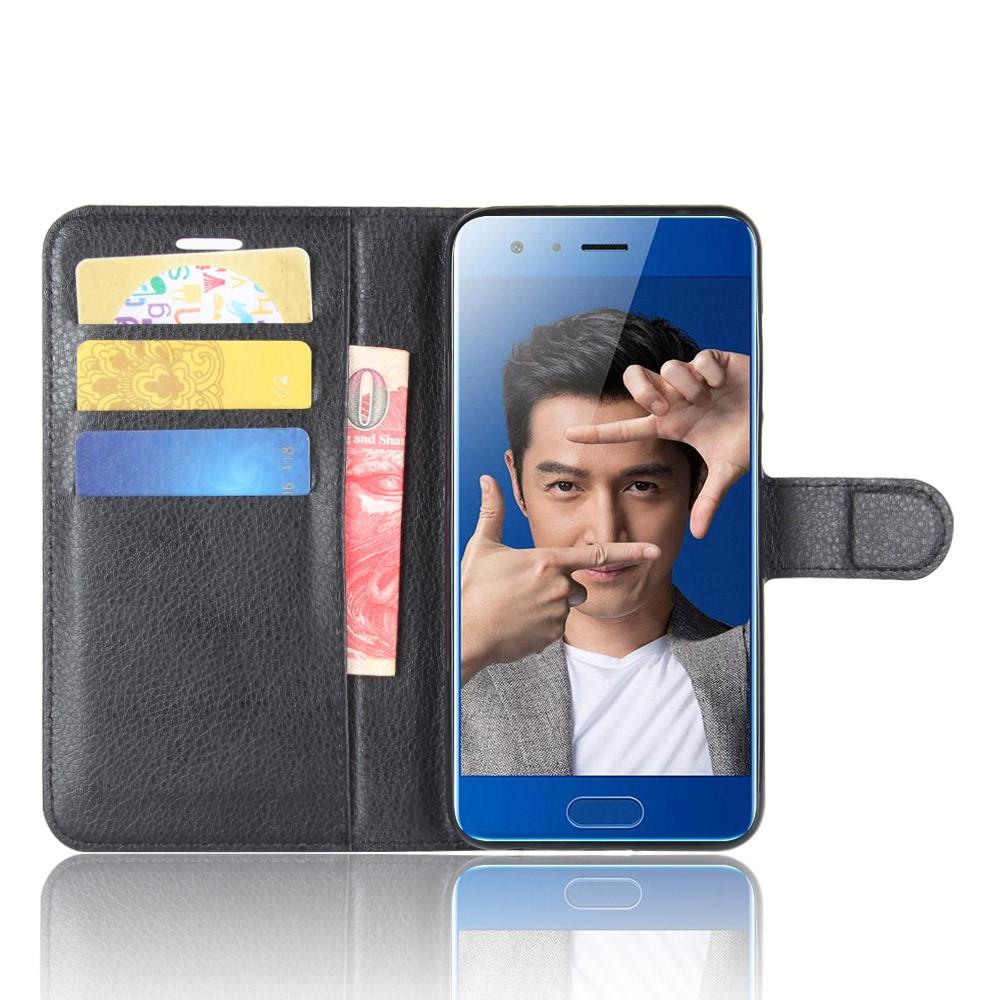 Huawei Honor 9 Wallet Book Cover Black