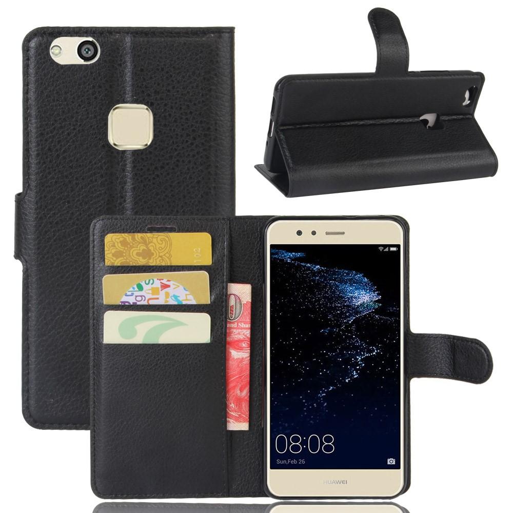 Huawei P10 Lite Wallet Book Cover Black