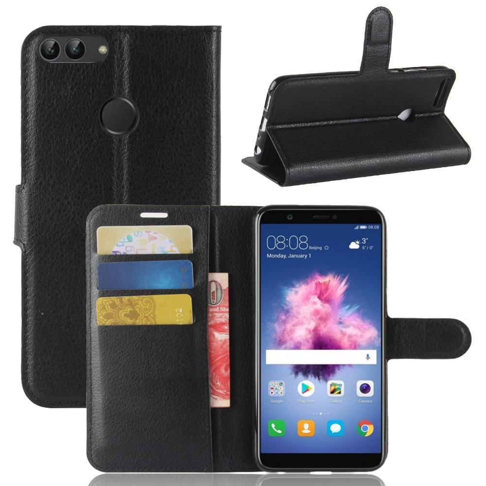 Huawei P Smart Wallet Book Cover Black