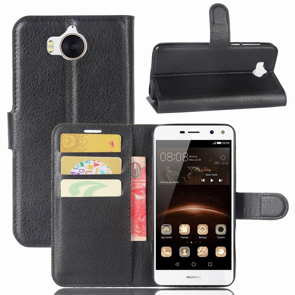 Huawei Y6 2017 Wallet Book Cover Black