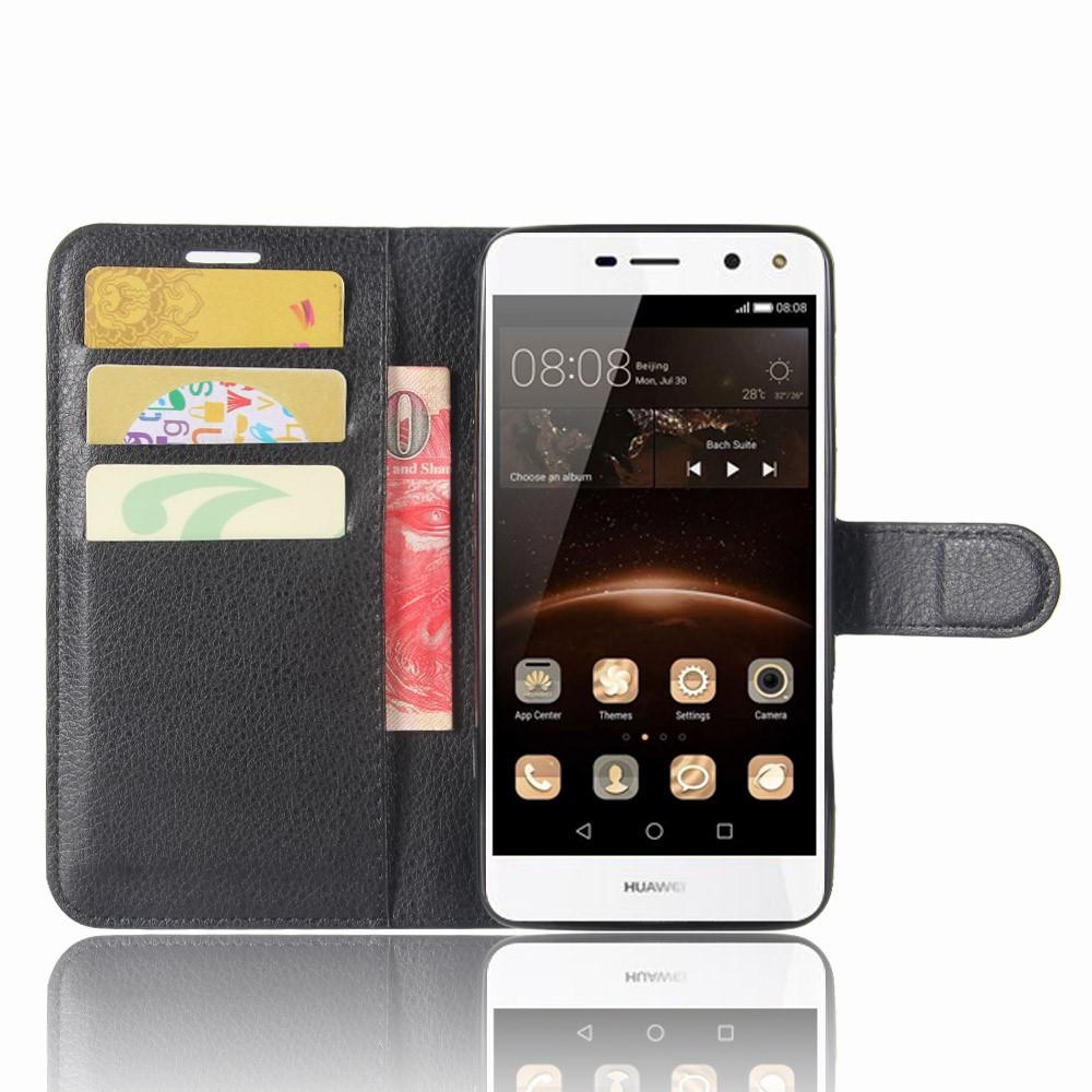 Huawei Y6 2017 Wallet Book Cover Black