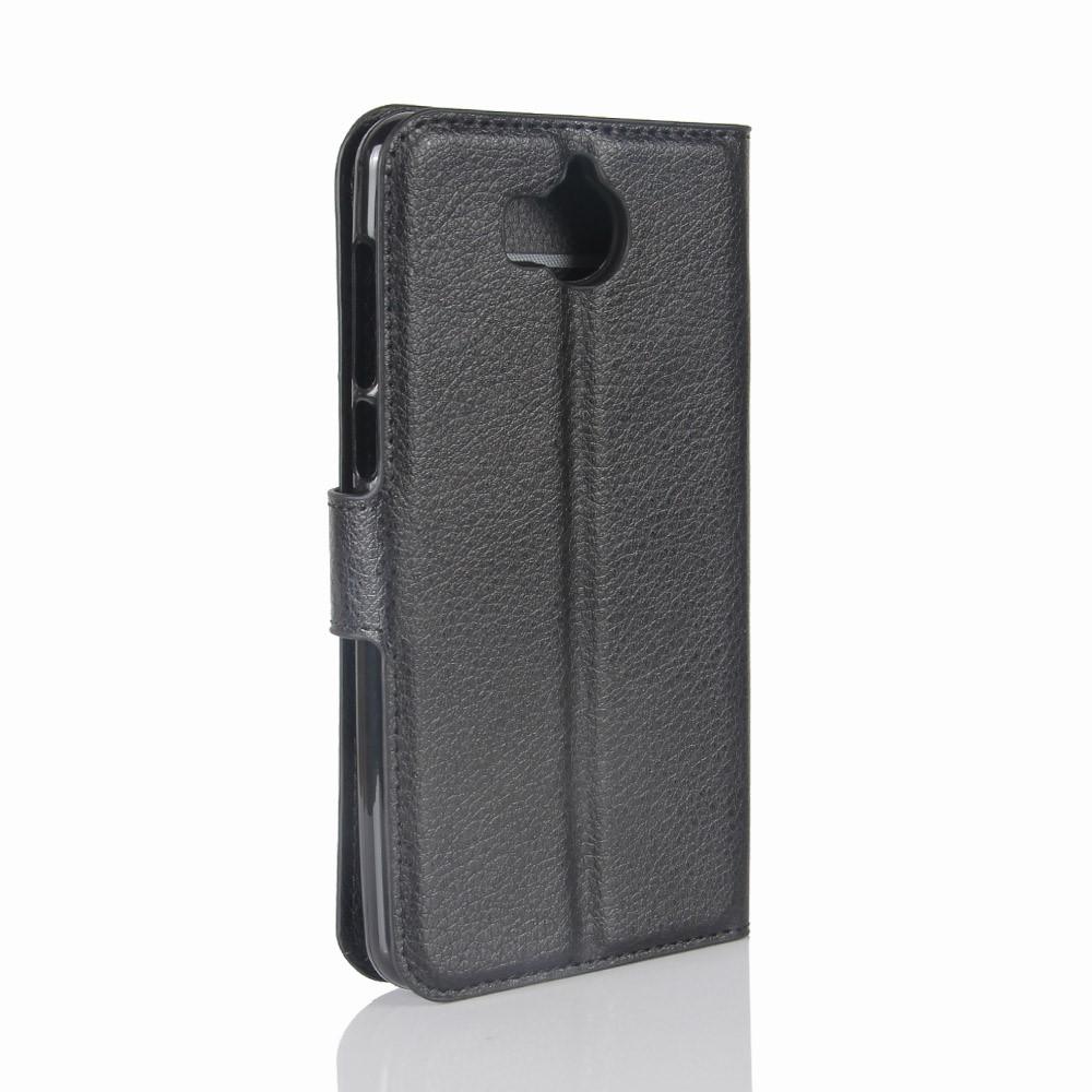 Huawei Y6 2017 Wallet Book Cover Black