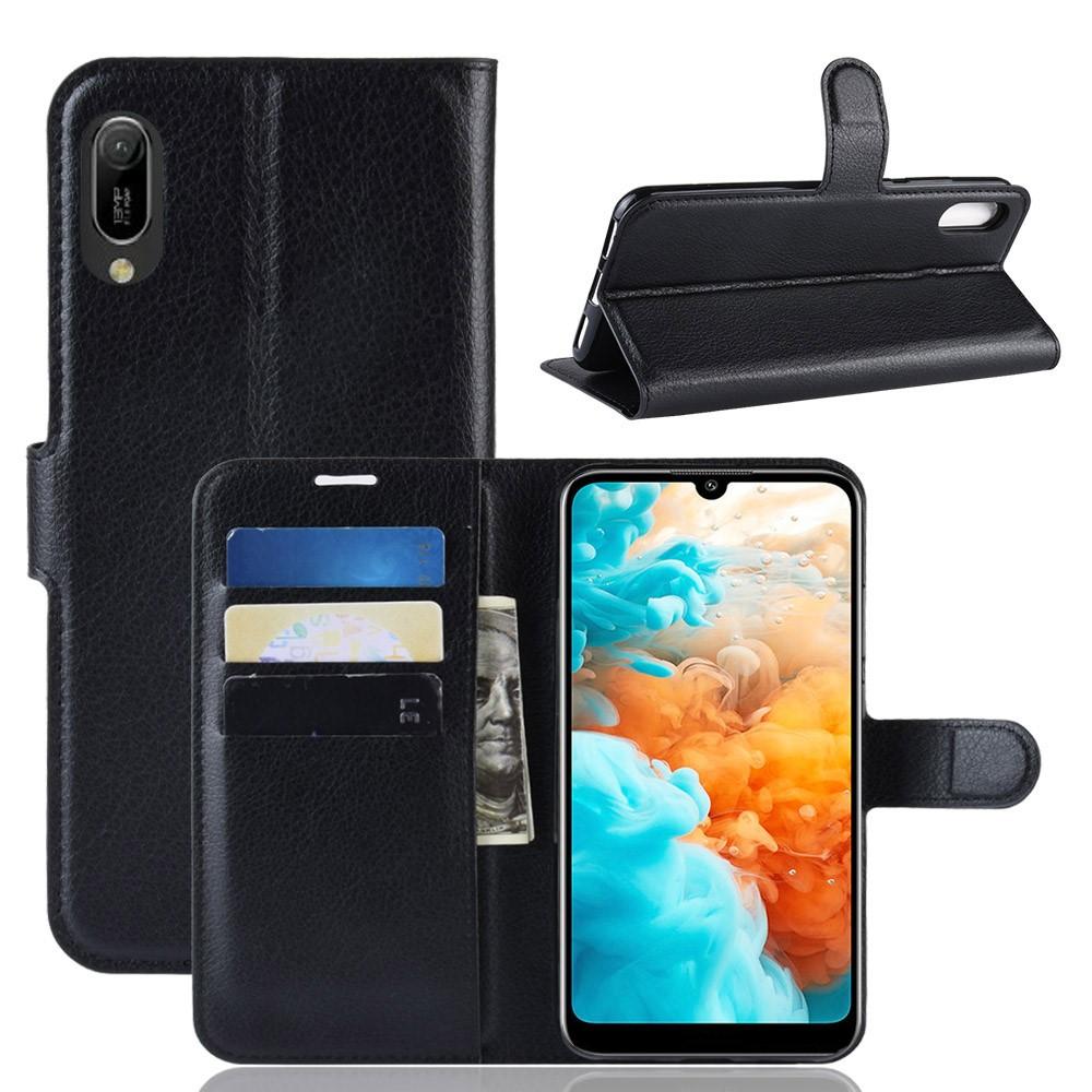 Huawei Y6 2019 Wallet Book Cover Black