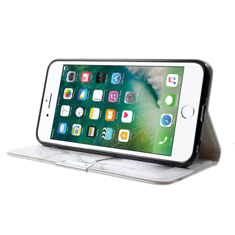 iPhone 6 Plus/6S Plus Wallet Book Cover White Marble