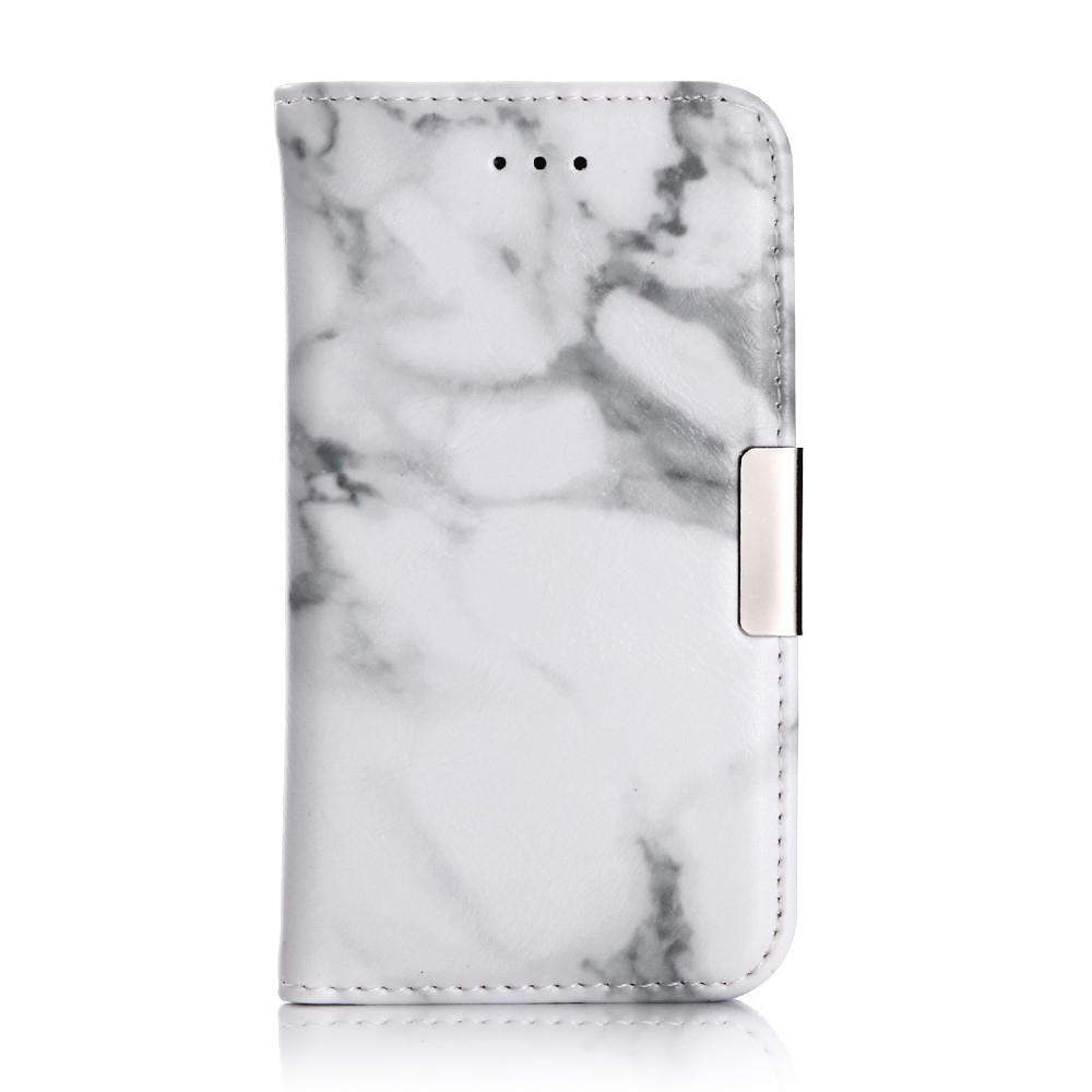 iPhone 5/5S/SE Wallet Book Cover White Marble