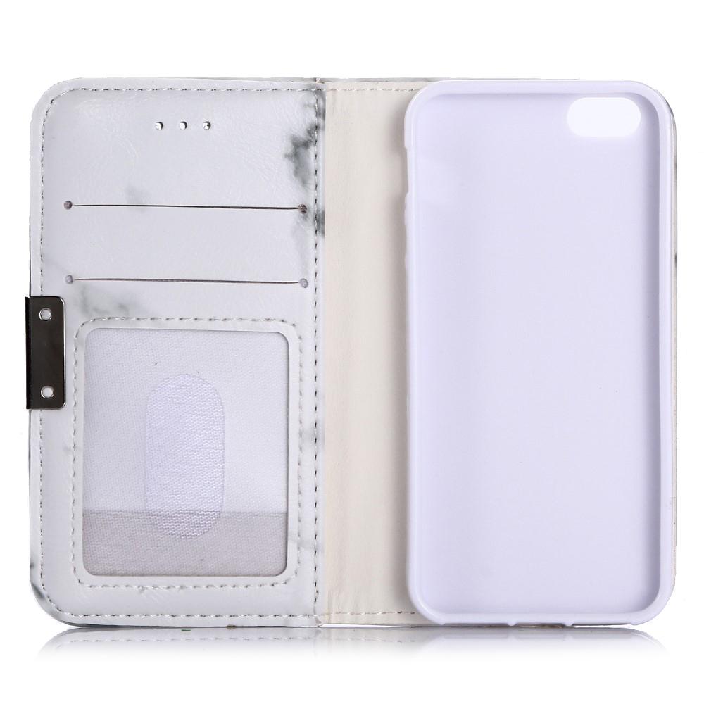 iPhone 5/5S/SE Wallet Book Cover White Marble