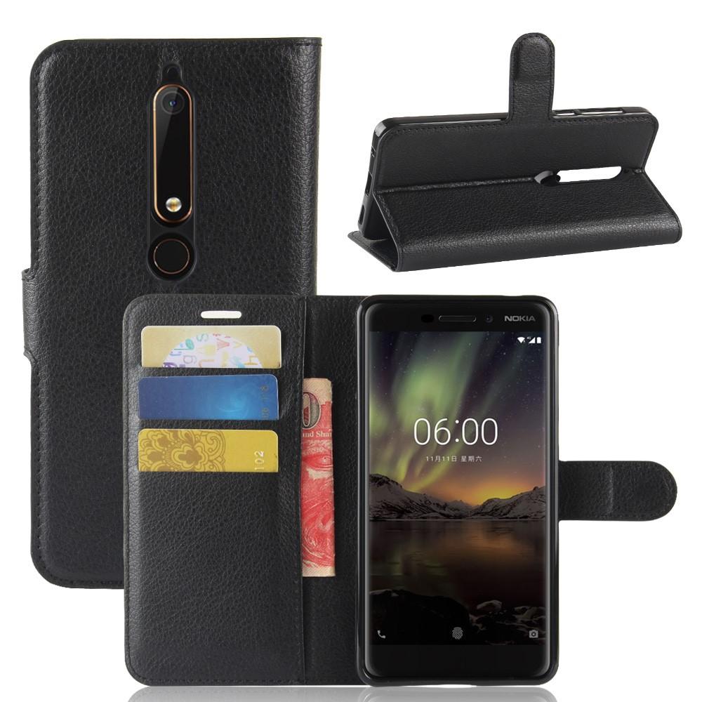 Nokia 6.1 2018 Wallet Book Cover Black