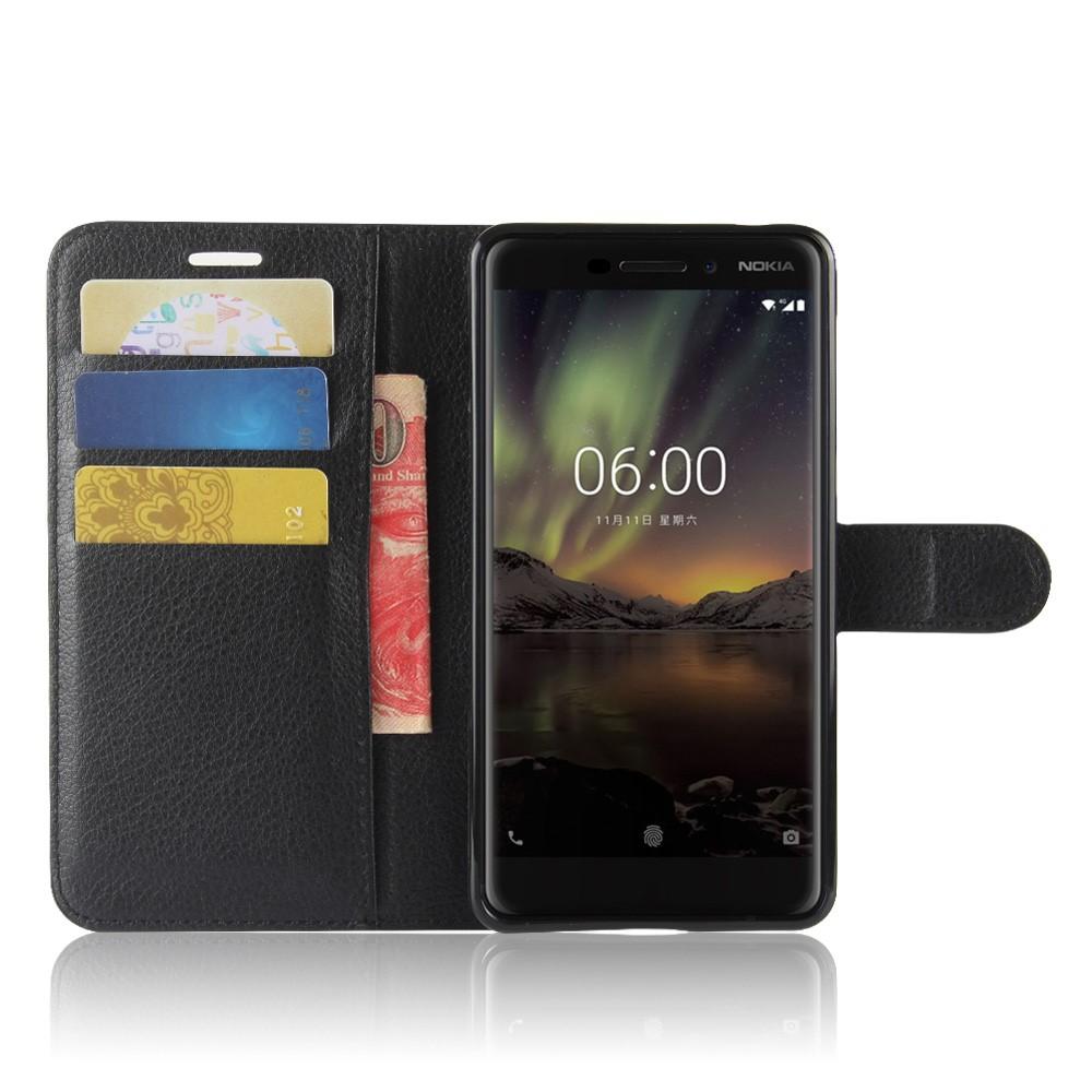 Nokia 6.1 2018 Wallet Book Cover Black