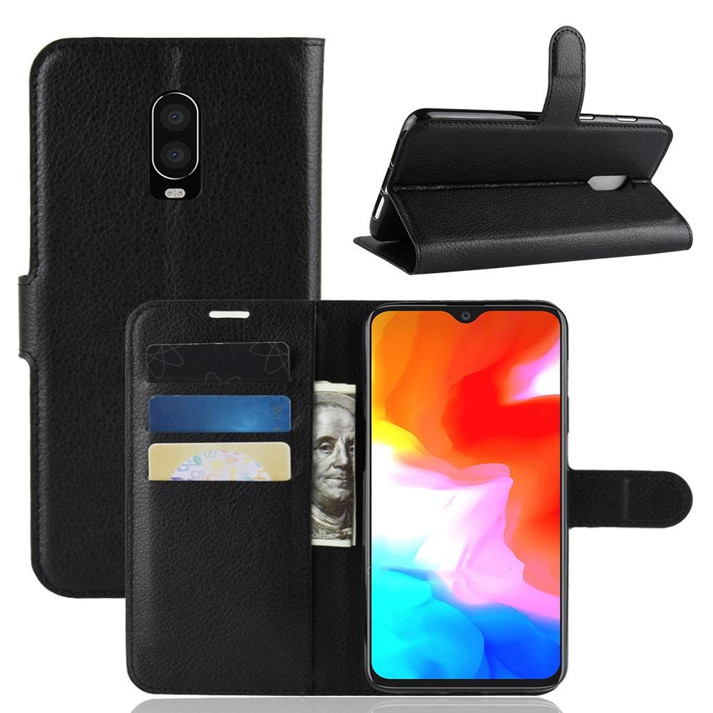 OnePlus 6T Wallet Book Cover Black