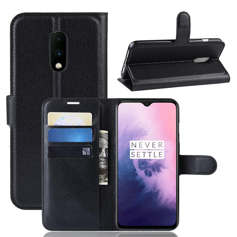 OnePlus 7 Wallet Book Cover Black