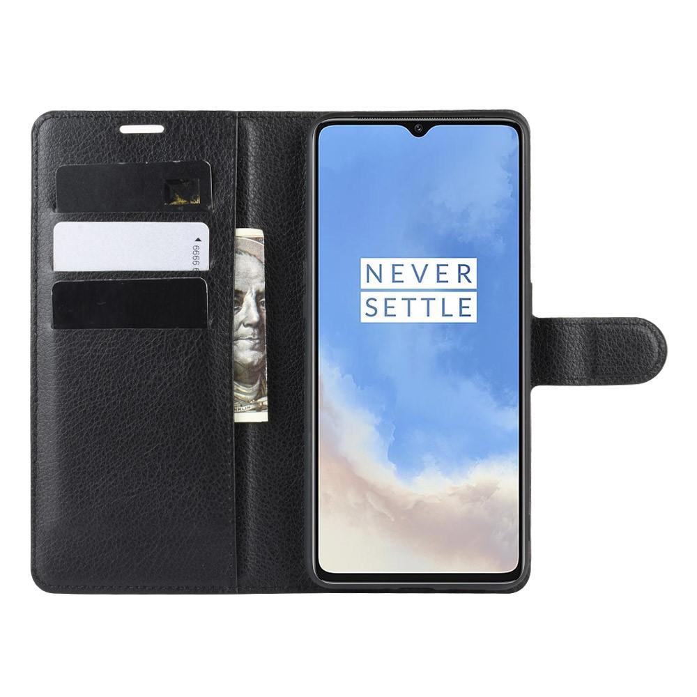 OnePlus 7T Wallet Book Cover Black