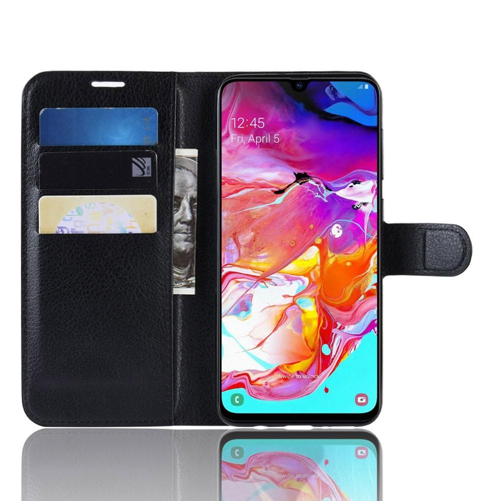 Samsung Galaxy A70 Wallet Book Cover Black