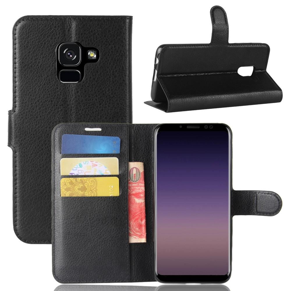 Samsung Galaxy A8 2018 Wallet Book Cover Black