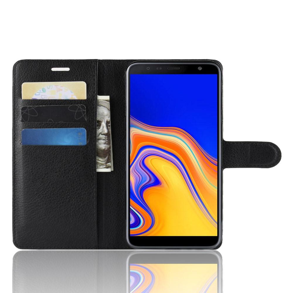 Samsung Galaxy J4 Plus 2018 Wallet Book Cover Black
