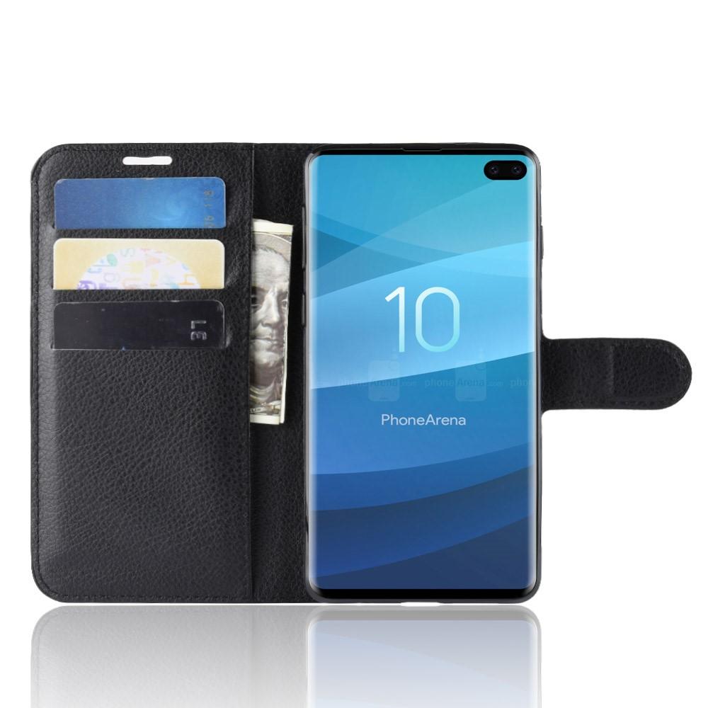 Samsung Galaxy S10 Plus Wallet Book Cover Black