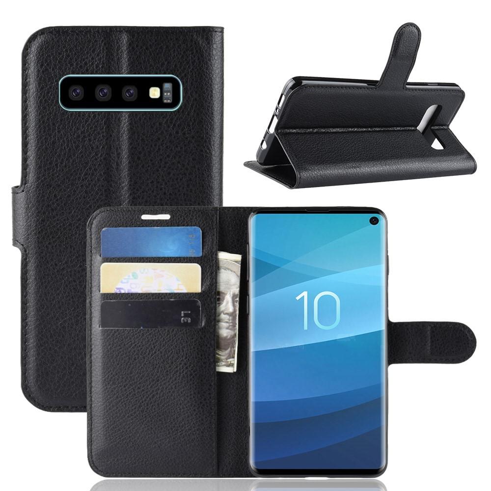 Samsung Galaxy S10 Wallet Book Cover Black