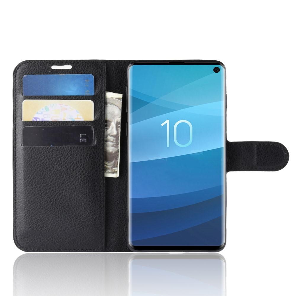 Samsung Galaxy S10 Wallet Book Cover Black