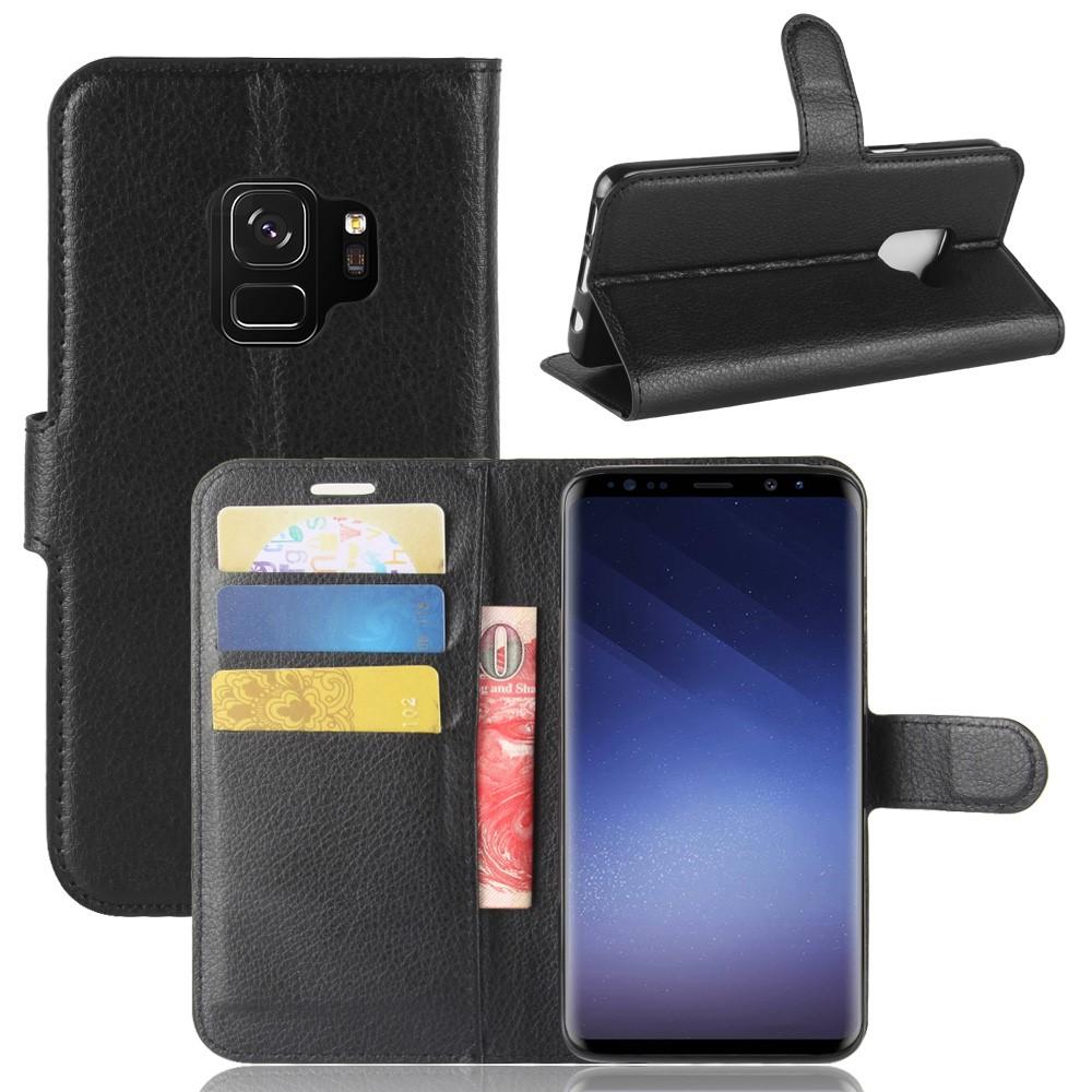 Samsung Galaxy S9 Wallet Book Cover Black