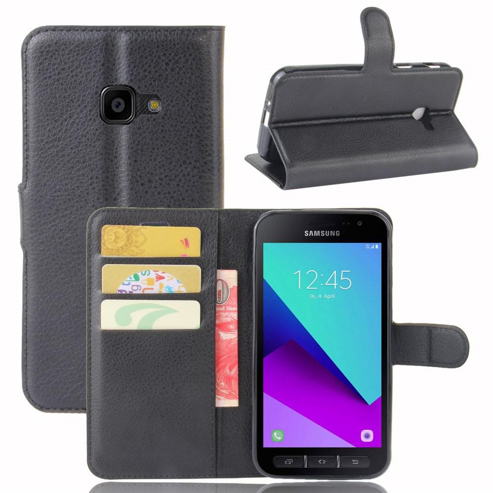 Samsung Galaxy Xcover 4/4s Wallet Book Cover Black