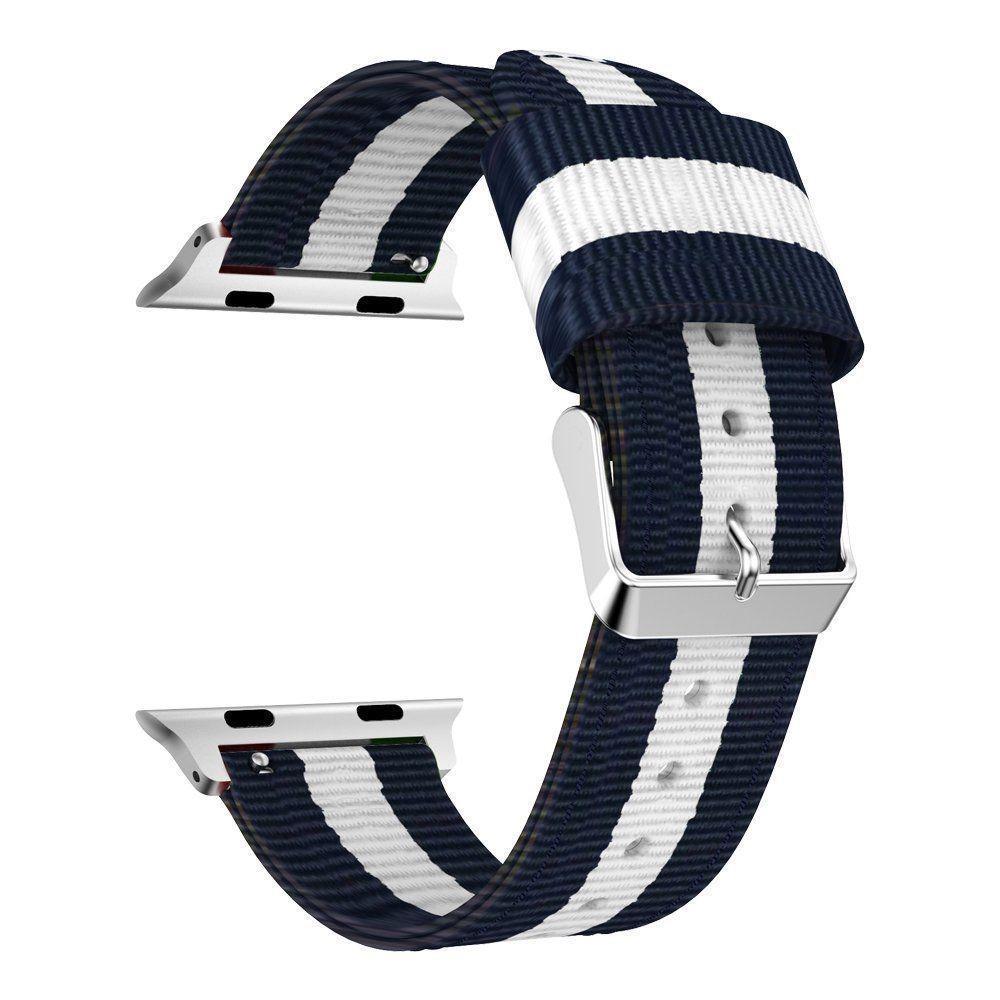 Apple Watch 41mm Series 9 Nylon Strap Blue/white