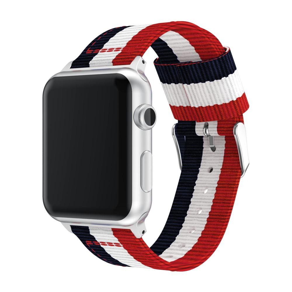 Apple Watch SE 40mm Nylon Strap Blue/white/red