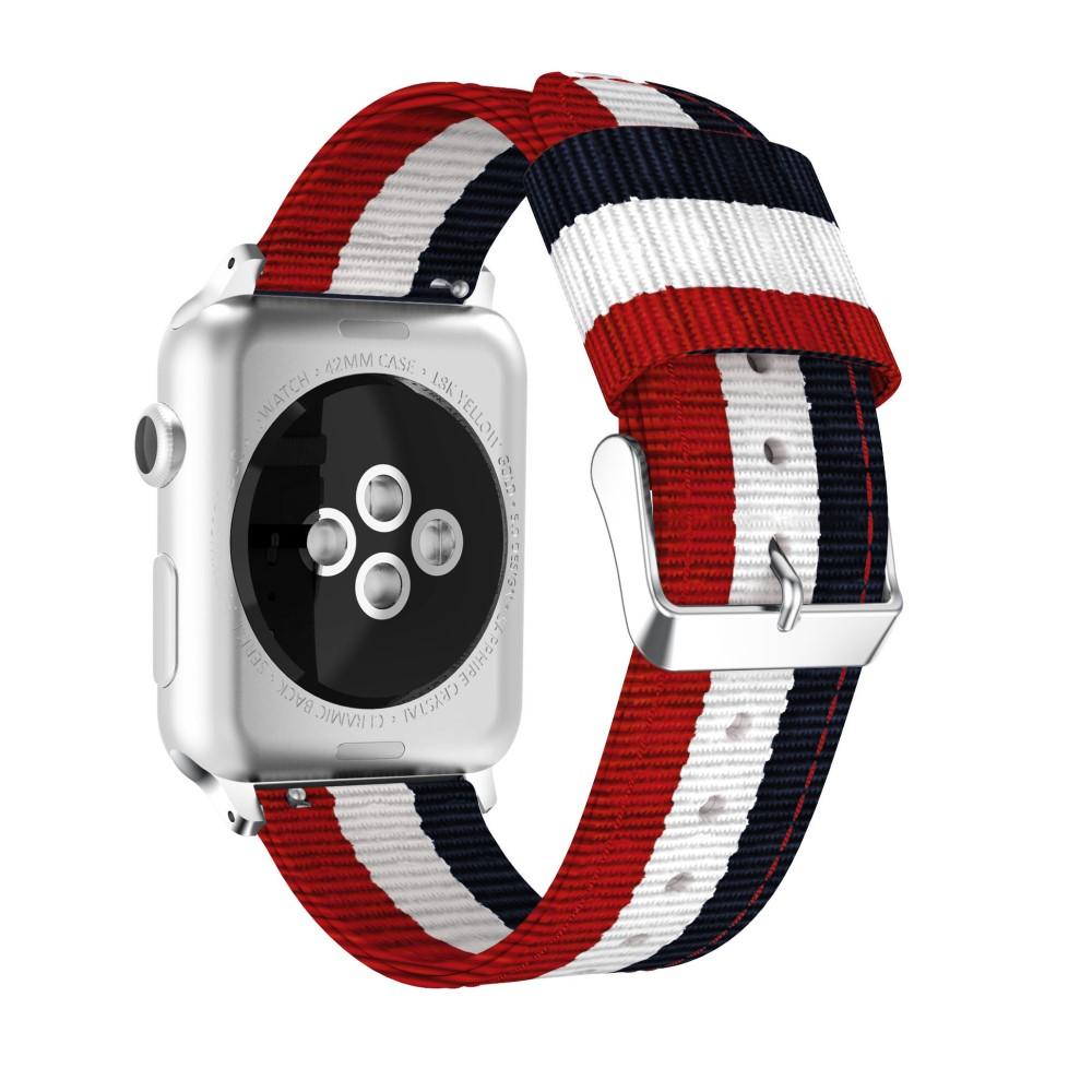 Apple Watch SE 40mm Nylon Strap Blue/white/red