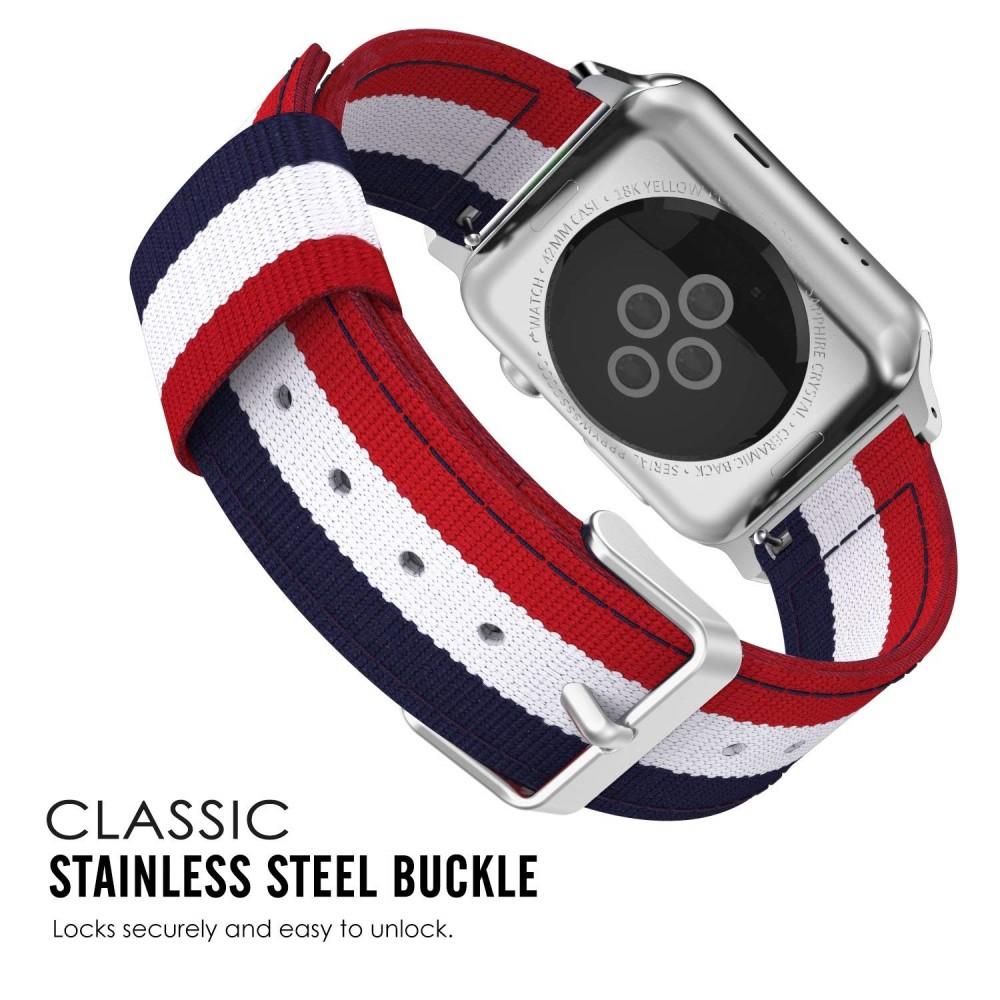 Apple Watch SE 40mm Nylon Strap Blue/white/red