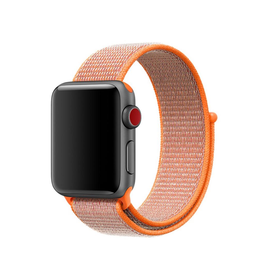 Apple Watch 45mm Series 7 Nylon Strap Orange