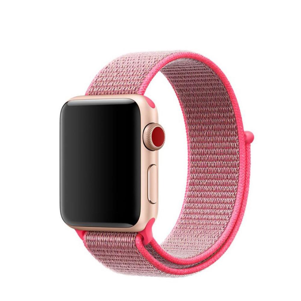 Apple Watch 45mm Series 7 Nylon Strap Pink