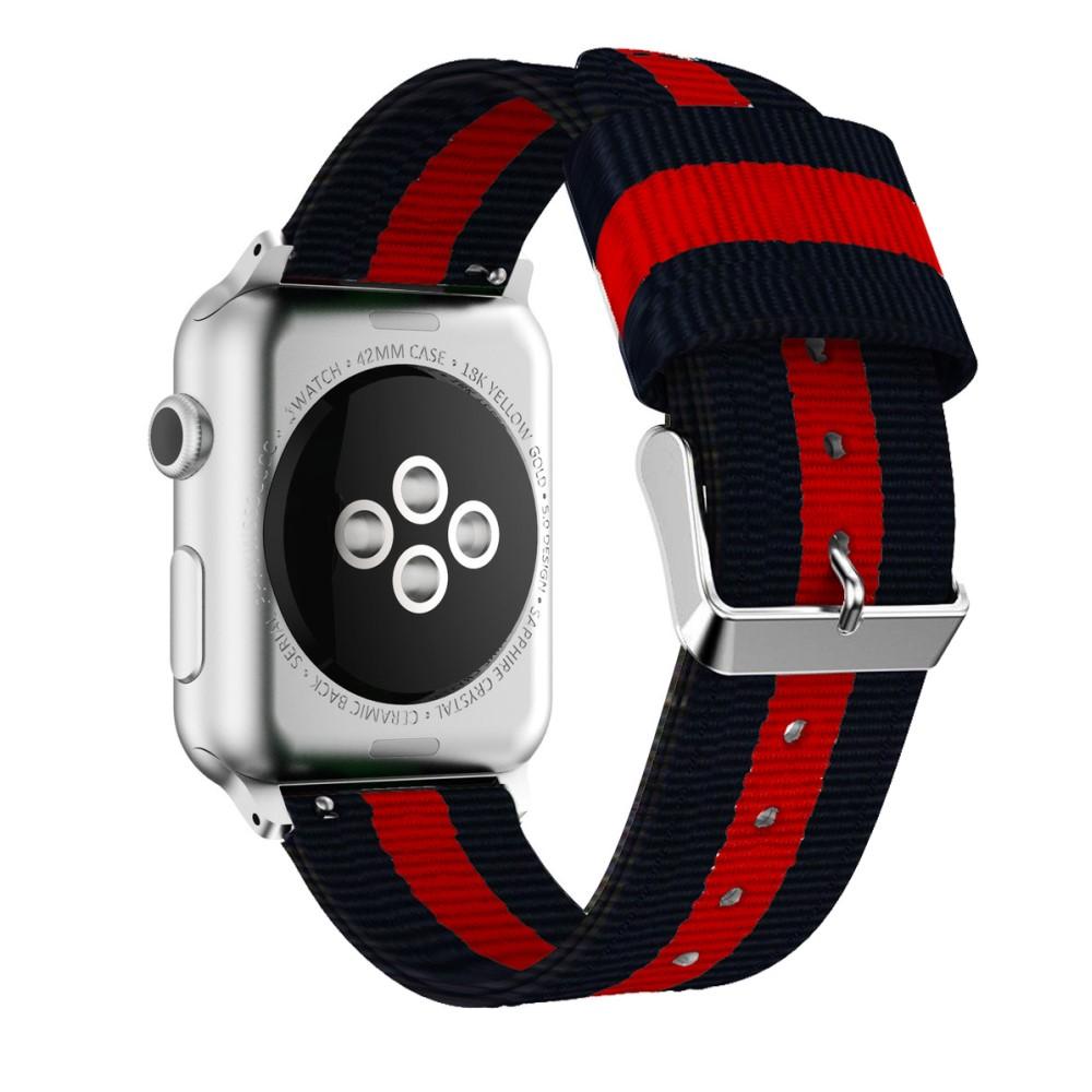 Apple Watch 45mm Series 7 Nylon Strap Black/red