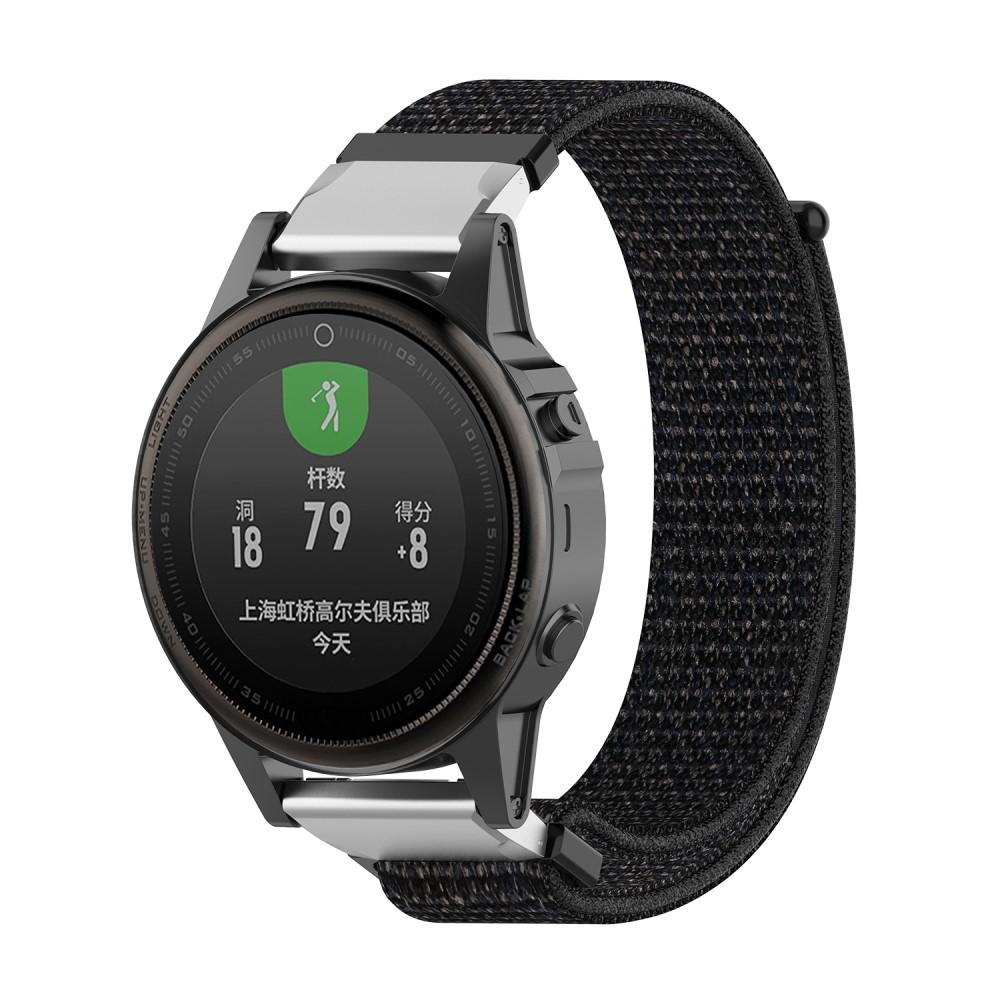 Garmin Fenix 5S/5S Plus/6S/6S Pro/7S Nylon Strap Black