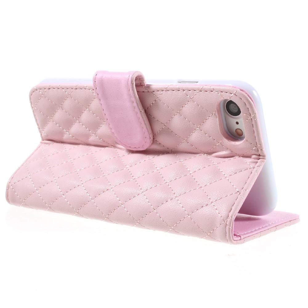 iPhone 8 Wallet Case Quilted Pink