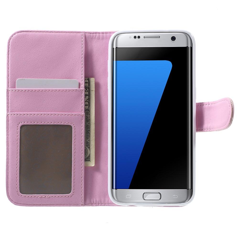 Samsung Galaxy S7 Edge Wallet Case Quilted Pink