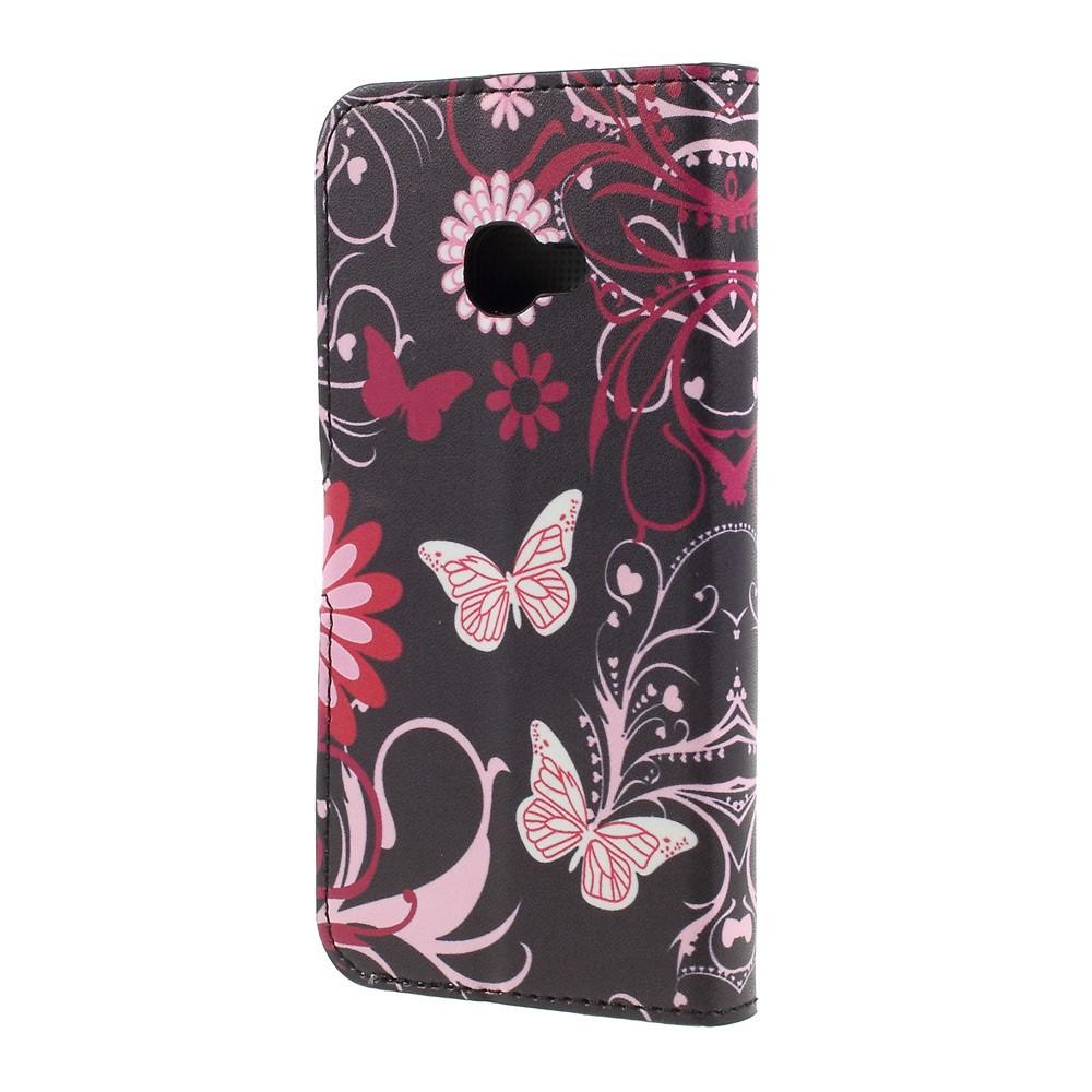 Samsung Galaxy Xcover 4/4s Wallet Case Black Butterfly