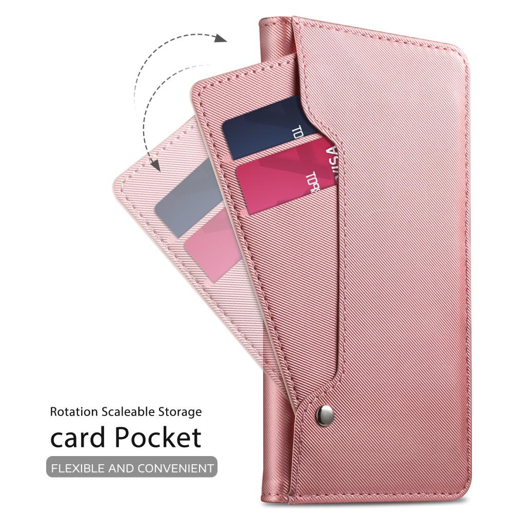 iPhone X/XS Wallet Case Mirror Pink Gold